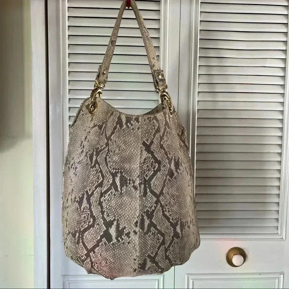 Maurizio Taiuti Genuine Leather Python Shoulder Purse - Picture 2 of 15